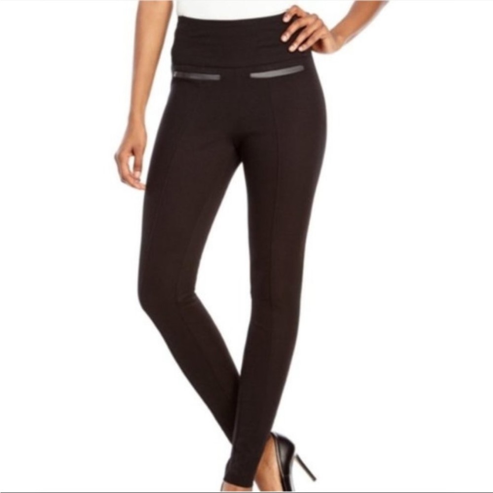 SPANX “Ready To Wow” Faux Leather Trim Legging